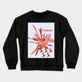 Red flowers and Dancers for Valentine Crewneck Sweatshirt